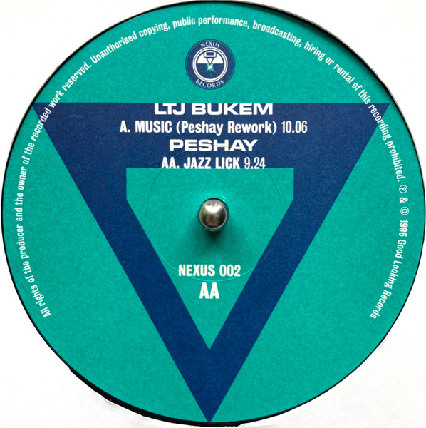 Music (Peshay Rework) / Jazz Lick by LTJ Bukem / Peshay - 12", UK. 1996. Electronic/Drum n Bass Very Good (VG) Very Good Plus (VG+) - vinyl For Sale in Nottingham. - 4