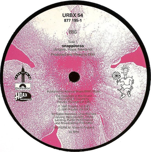 Snappiness by BBG - 12", UK. 1990. Electronic/House, Ambient, Balearic Very Good Plus (VG+) Generic - vinyl For Sale in Nottingham. - 3