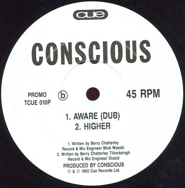 Unconscious by Conscious - 12", Promo, UK. 1992. Electronic/Breakbeat, Hardcore Very Good Plus (VG+) Generic - vinyl For Sale in Nottingham. - 2