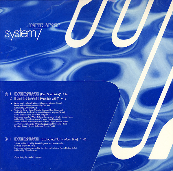 Interstate by System7* - 12", UK. 1996. Electronic/Techno, Drum n Bass Very Good Plus (VG+) Very Good Plus (VG+) vinyl Nottingham.