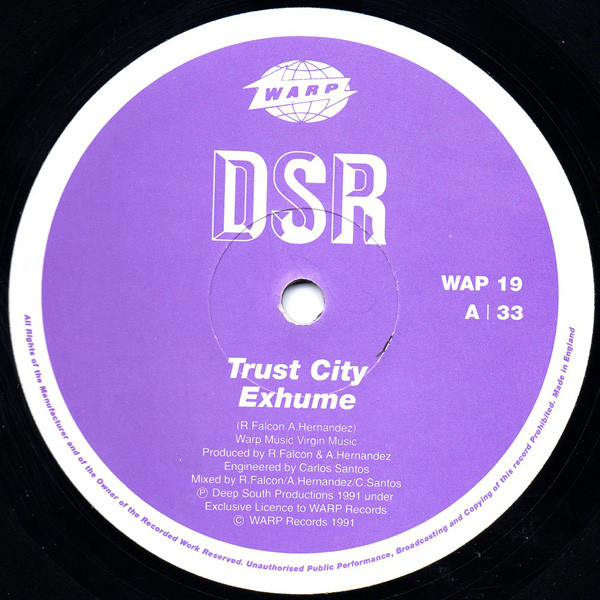 Miami by DSR - 12", UK. 1992. Electronic/House, Techno, Deep House Very Good Plus (VG+) Very Good (VG) - vinyl For Sale in Nottingham. - 2