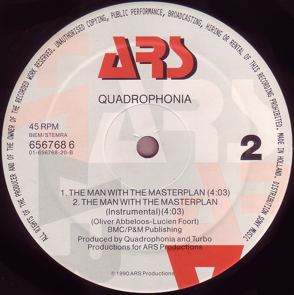 Quadrophonia by Quadrophonia - 12", Maxi, Europe. 1991. Electronic/Breakbeat, Techno Near Mint (NM or M-) Very Good Plus (VG+) - vinyl For Sale in Nottingham. - 4