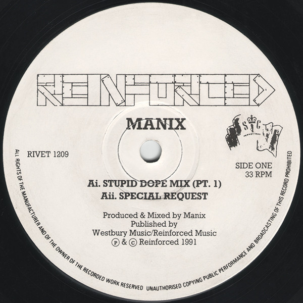 Manic Minds by Manix - 12", UK. 1991. Electronic/Breakbeat, Hardcore, Techno Very Good (VG) Good Plus (G+) - vinyl For Sale in Nottingham. - 2