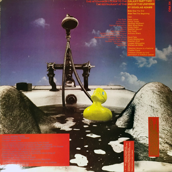 The Hitch-Hiker's Guide To The Galaxy Part Two: The Restaurant At The End Of The Universe by Douglas Adams - LP, Album, UK. 1980. Non-Music/Radioplay, Comedy Very Good (VG) Very Good (VG) - vinyl For Sale in Nottingham. - 2