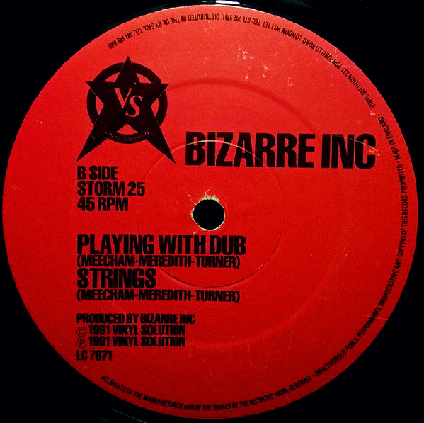 Playing With Knives by Bizarre Inc - 12", UK. 1991. Electronic/Techno, House, Breakbeat Very Good Plus (VG+) Very Good (VG) - vinyl For Sale in Nottingham. - 4