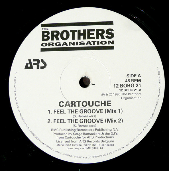 Feel The Groove by Cartouche - 12", UK. 1990. Electronic/House, Techno Very Good Plus (VG+) Generic - vinyl For Sale in Nottingham. - 3
