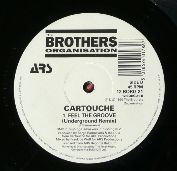 Feel The Groove by Cartouche - 12", UK. 1990. Electronic/House, Techno Very Good Plus (VG+) Generic - vinyl For Sale in Nottingham. - 4