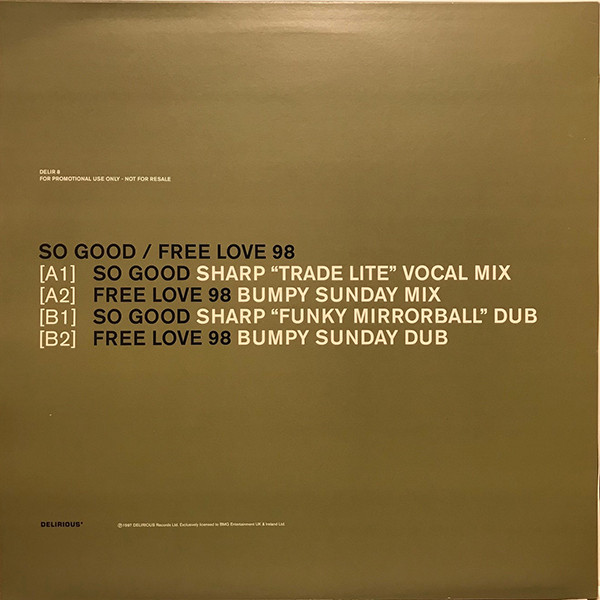 So Good / Free Love 98 by Juliet Roberts - 12", Promo, UK. 1997. Electronic/House, Speed Garage Very Good (VG) Very Good (VG) - vinyl For Sale in Nottingham. - 2
