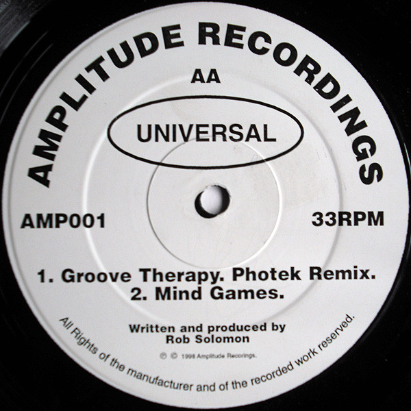 Peril Point / Groove Therapy (Photek Remix) / Mind Games by Universal - 12", UK. 1998. Electronic/Drum n Bass, Downtempo Very Good Plus (VG+) Generic - vinyl For Sale in Nottingham. - 2