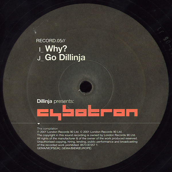 Cybotron by Dillinja - 5x12", Album, UK. 2001. Electronic/Drum n Bass Near Mint (NM or M-) Near Mint (NM or M-) - vinyl For Sale in Nottingham. - 12