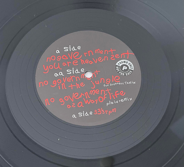 No Government by Nicolette - 2x12", Promo, UK. 1995. Electronic/Drum n Bass, Jungle, Experimental Near Mint (NM or M-) Near Mint (NM or M-) - vinyl For Sale in Nottingham. - 5