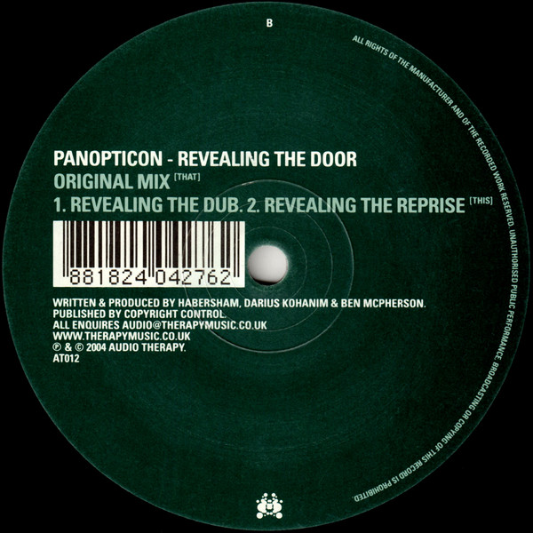 Revealing The Door by Panopticon - 12", UK. 2004. Electronic/Progressive Breaks, Progressive House, Ambient Mint (M) Near Mint (NM or M-) vinyl Nottingham.