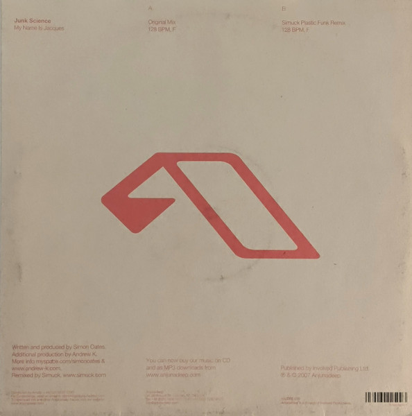 My Name Is Jacques by Junk Science - 12", UK. 2007. Electronic/Progressive House, House Mint (M) Very Good Plus (VG+) - vinyl For Sale in Nottingham. - 2