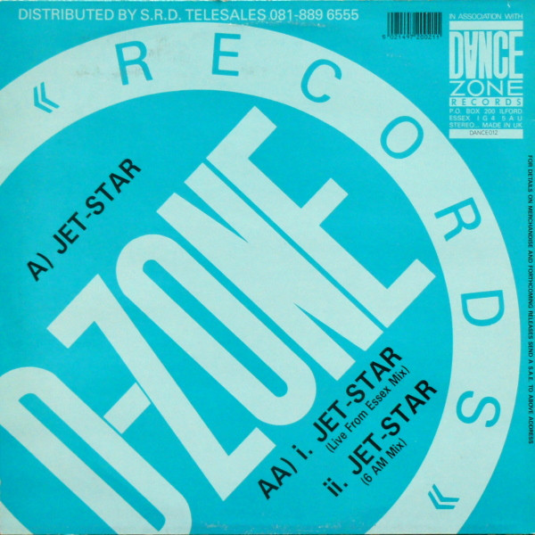Jet-Star by Tekno Too - 12", UK. 1991. Electronic/Breakbeat, Hardcore, Techno Very Good (VG) Generic - vinyl For Sale in Nottingham. - 2