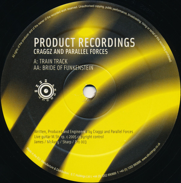 Train Track / Bride Of Funkenstein by Craggz And Parallel Forces* - 12", UK. 2006. Electronic/Drum n Bass Very Good Plus (VG+) Very Good Plus (VG+) - vinyl For Sale in Nottingham. - 3