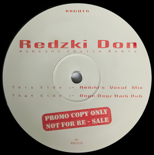 Hobsons Choice  (Remix) by Redzki Don* - 12", Promo, UK. 2000. Electronic, Jazz/UK Garage Very Good (VG) Generic - vinyl For Sale in Nottingham. - 2