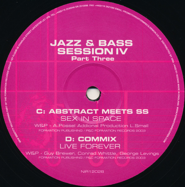 Jazz & Bass Session IV (Part Three) by DJSS* - 2x12", UK. 2003. Electronic/Drum n Bass Mint (M) Mint (M) - vinyl For Sale in Nottingham. - 5