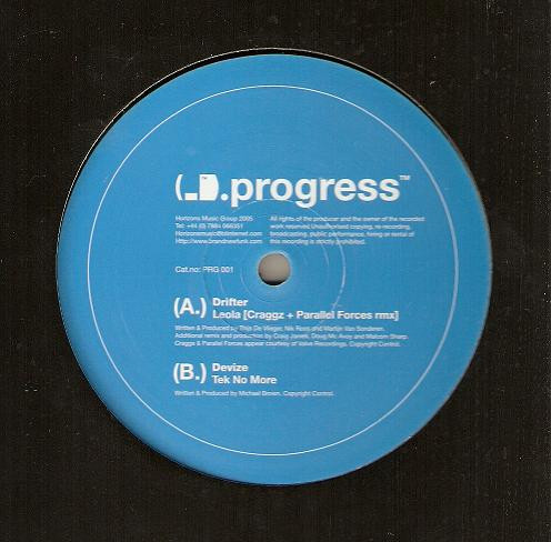 Leola (Craggz + Parallel Forces Rmx) / Tek No More by Drifter (3) / Devize - 12", UK. 2006. Electronic/Drum n Bass Very Good Plus (VG+) Generic vinyl Nottingham.