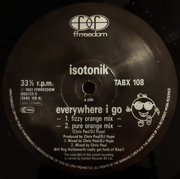 The Isotonik E.P. by Isotonik - 12", EP, UK & Europe. 1992. Electronic/Breakbeat, Hardcore Very Good (VG) Generic - vinyl For Sale in Nottingham. - 3