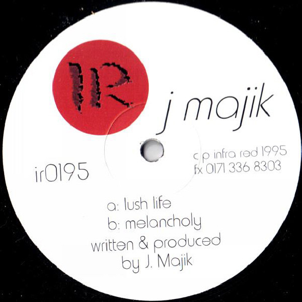 Lush Life / Melancholy by J Majik - 12", UK. 1995. Electronic/Drum n Bass Very Good Plus (VG+) Very Good Plus (VG+) vinyl Nottingham.