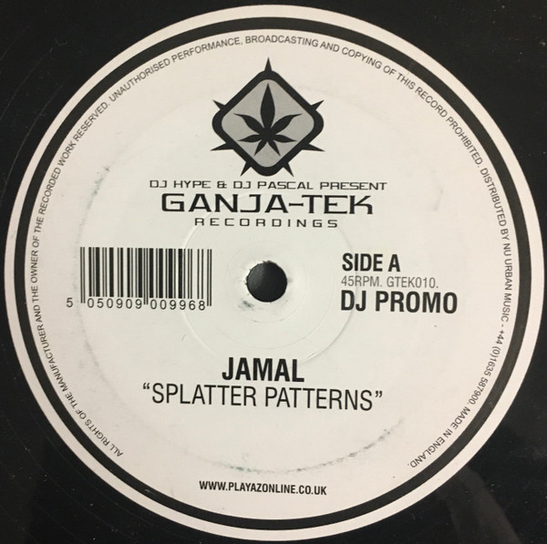 Splatter Patterns  / True & Living by Jamal (4) - 12", Promo, UK. 2009. Electronic/Drum n Bass Near Mint (NM or M-) Near Mint (NM or M-) vinyl Nottingham.