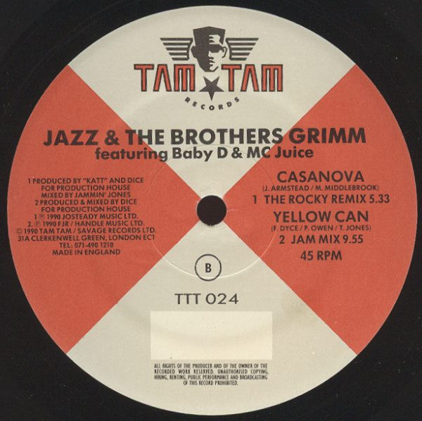 Casanova by Jazz & The Brothers Grimm - 12", UK. 1990. Electronic/House, Hip-House Near Mint (NM or M-) Very Good (VG) - vinyl For Sale in Nottingham. - 4