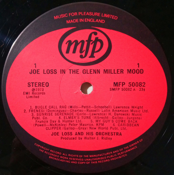 Joe Loss In The Glenn Miller Mood by Joe Loss - LP, Album, UK. 1973. Jazz/Big Band Very Good (VG) Very Good (VG) - vinyl For Sale in Nottingham. - 3