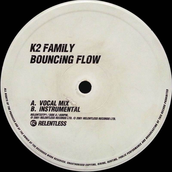 Bouncing Flow by K2 Family - 12", Promo, UK. 2001. Electronic/UK Garage Very Good Plus (VG+) Very Good Plus (VG+) - vinyl For Sale in Nottingham. - 2
