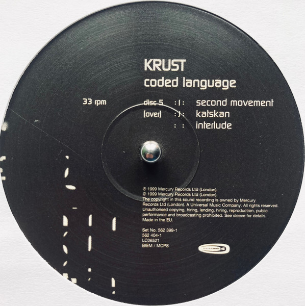 Coded Language by Krust - 6x12", Album, UK. 1999. Electronic/Drum n Bass Very Good (VG) Good Plus (G+) - vinyl For Sale in Nottingham. - 11