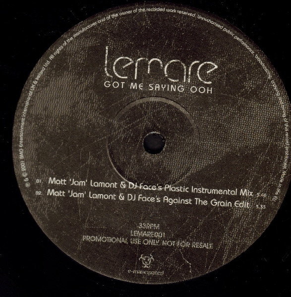 Got Me Saying Ooh by Lemare* - 12", Promo, UK. 2001. Electronic/UK Garage Very Good Plus (VG+) Very Good Plus (VG+) - vinyl For Sale in Nottingham. - 2