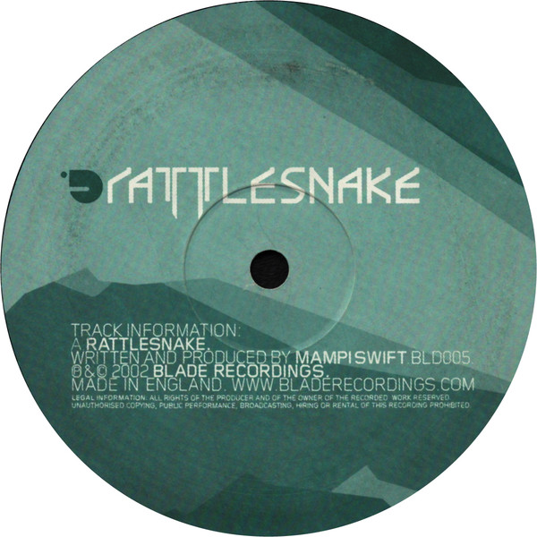 Rattlesnake / Attack by Mampi Swift - 12", UK. 2002. Electronic/Drum n Bass Good Plus (G+) Generic vinyl Nottingham.