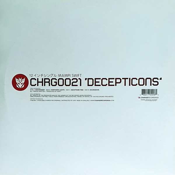 Transformers EP: Decepticons by Mampi Swift - 2x12", EP, UK. 2003. Electronic/Drum n Bass Good Plus (G+) Good (G) - vinyl For Sale in Nottingham. - 2