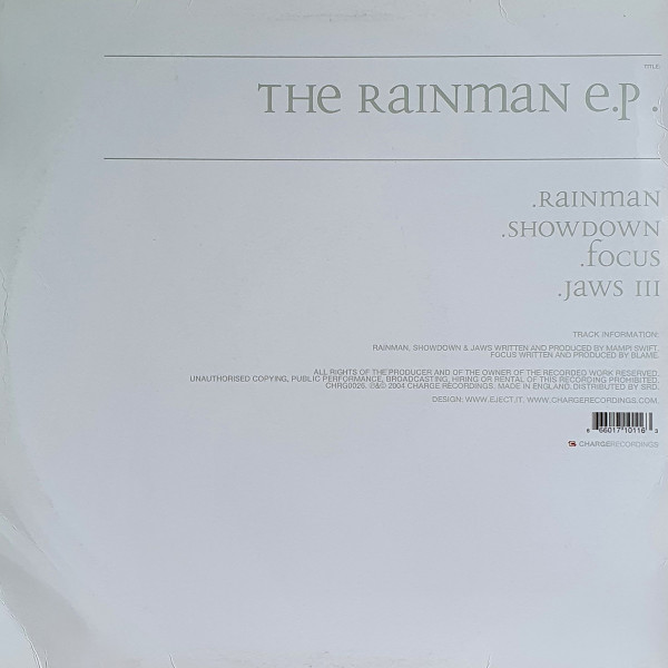 The Rainman E.P. by Mampi Swift & Blame - 2x12", EP, UK. 2004. Electronic/Drum n Bass Good Plus (G+) Good Plus (G+) - vinyl For Sale in Nottingham. - 2