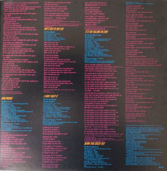 Off The Wall by Michael Jackson - LP, Album, Gat, UK. 1979. Jazz, Funk / Soul, Pop/Rhythm & Blues, Soul, Disco, Ballad Very Good (VG) Very Good (VG) - vinyl For Sale in Nottingham. - 6