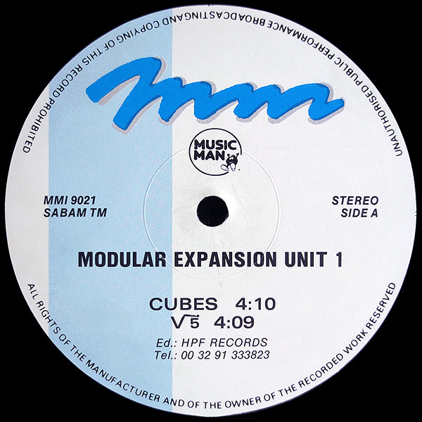 Unit 1 by Modular Expansion - 12", Belgium. 1990. Electronic/Techno, Acid Very Good Plus (VG+) Near Mint (NM or M-) - vinyl For Sale in Nottingham. - 3