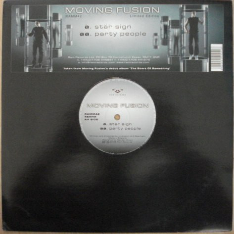 Star Sign / Party People by Moving Fusion - 12", Ltd, UK. 2002. Electronic/Drum n Bass Very Good Plus (VG+) Very Good Plus (VG+) vinyl Nottingham.