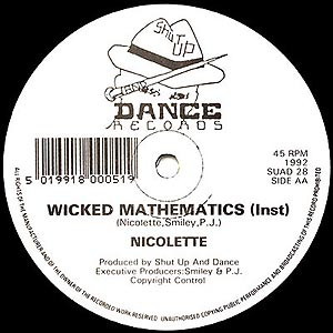 Wicked Mathematics by Nicolette - 12", UK. 1992. Electronic/Breakbeat, Hardcore Near Mint (NM or M-) Very Good Plus (VG+) - vinyl For Sale in Nottingham. - 2