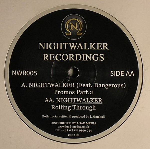 Promos Part.2 / Rolling Through by Nightwalker - 12", UK. 2008. Electronic/Drum n Bass Very Good Plus (VG+) Generic vinyl Nottingham.