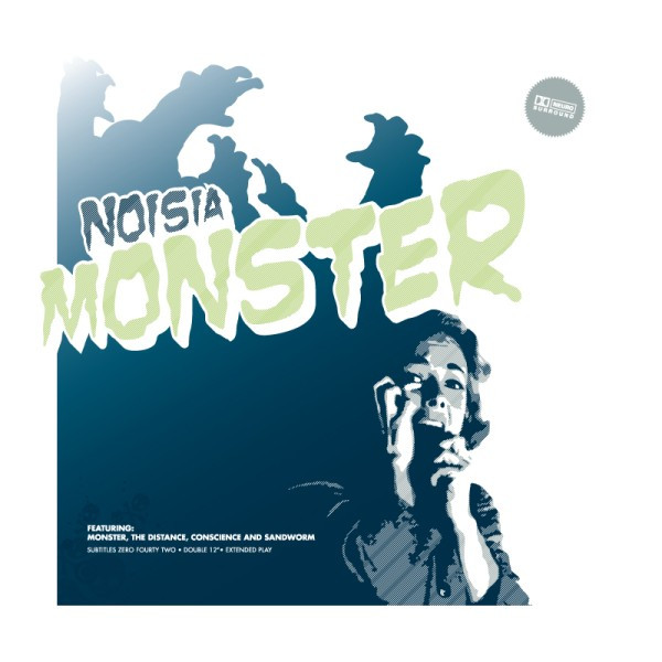 Monster by Noisia - 2x12", EP, UK. 2005. Electronic/Drum n Bass Near Mint (NM or M-) Very Good Plus (VG+) vinyl Nottingham.