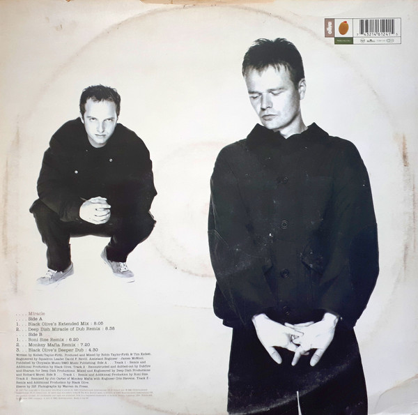 Miracle by Olive - 12", UK. 1997. Electronic/Breakbeat, Drum n Bass, Deep House Very Good (VG) Good Plus (G+) - vinyl For Sale in Nottingham. - 2