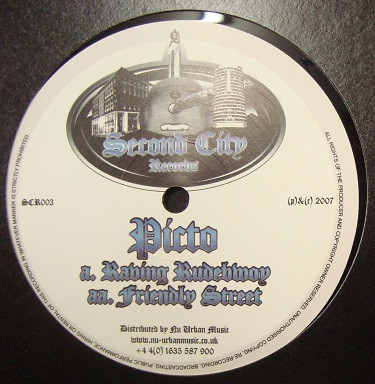 Raving Rudebwoy / Friendly Street by Picto - 12", UK. 2007. Electronic/Drum n Bass Very Good Plus (VG+) Generic vinyl Nottingham.