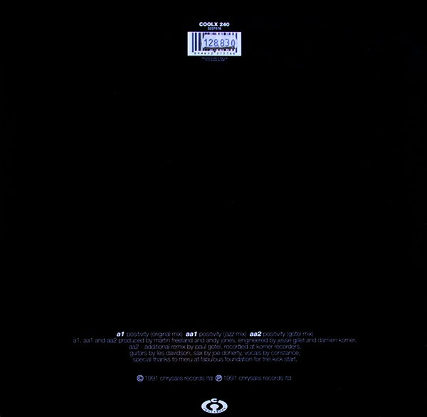 Positivity by Positivity (3) - 12", UK. 1991. Electronic/House, Jazzdance Very Good Plus (VG+) Very Good Plus (VG+) - vinyl For Sale in Nottingham. - 2