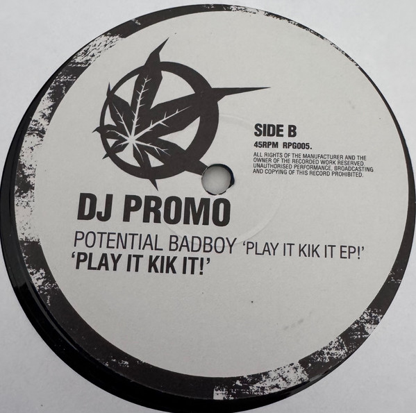 Play It Kik It EP by Potential Bad Boy - 2x12", EP, Promo, UK. 2004. Electronic/Drum n Bass Very Good Plus (VG+) Generic - vinyl For Sale in Nottingham. - 2