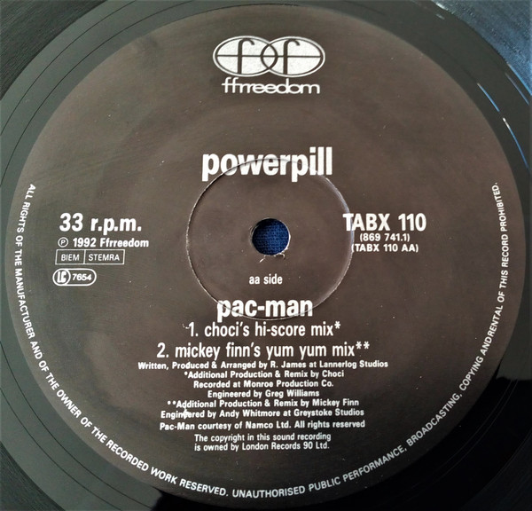 Pac-Man by Power-Pill - 12", Single, Europe. 1992. Electronic/Breakbeat, Hardcore, Techno Very Good (VG) Generic - vinyl For Sale in Nottingham. - 4