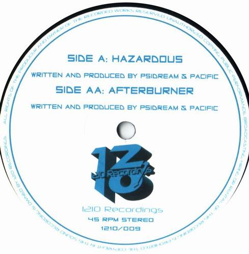 Hazardous / Afterburner by Psidream & Pacific (3) - 12", UK. 2005. Electronic/Drum n Bass Very Good Plus (VG+) Very Good Plus (VG+) - vinyl For Sale in Nottingham. - 2