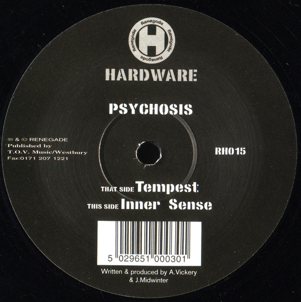 Tempest / Inner Sense by Psychosis - 12", UK. 1998. Electronic/Drum n Bass Very Good Plus (VG+) Very Good Plus (VG+) - vinyl For Sale in Nottingham. - 2