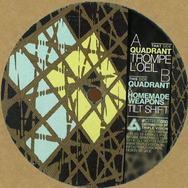 Trompe L'oeil / Tilt Shift by Quadrant (4) & Homemade Weapons - 12", Netherlands. 2012. Electronic/Drum n Bass Very Good Plus (VG+) Near Mint (NM or M-) vinyl Nottingham.