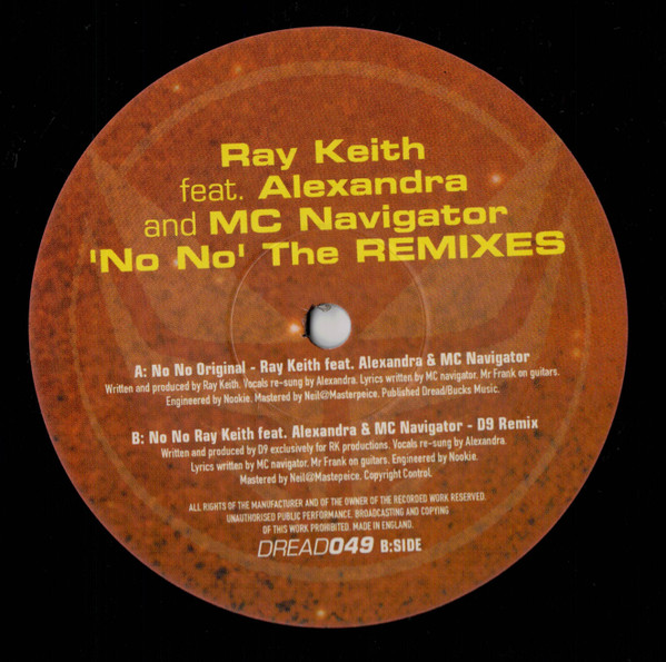 No No (The Remixes) by Ray Keith Feat. Alexandra And MC Navigator* - 2x12", UK. 2004. Electronic/Drum n Bass Very Good Plus (VG+) Very Good Plus (VG+) - vinyl For Sale in Nottingham. - 2