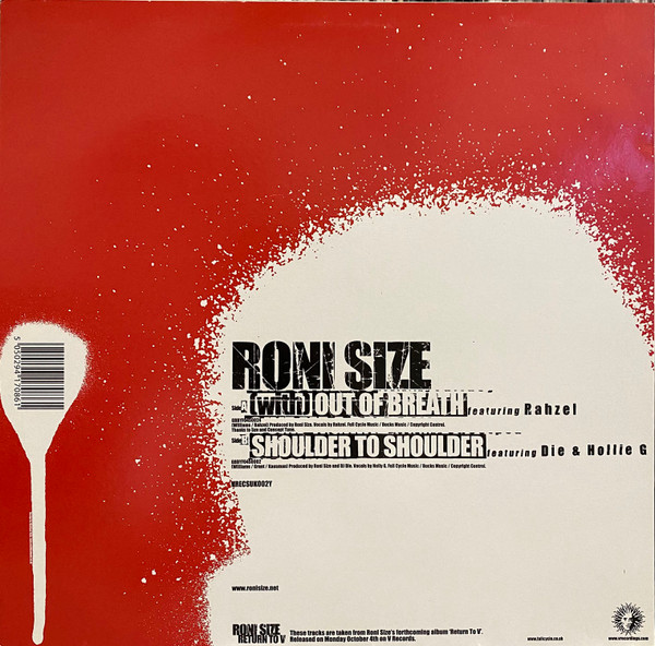 (With) Out Of Breath / Shoulder To Shoulder by Roni Size - 12", Ltd, UK. 2004. Electronic/Drum n Bass Good Plus (G+) Good Plus (G+) - vinyl For Sale in Nottingham. - 2