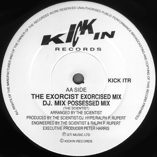 The Exorcist II (The Remix) by The Scientist - 12", UK. 1990. Electronic/Breakbeat, Techno Very Good Plus (VG+) Very Good Plus (VG+) - vinyl For Sale in Nottingham. - 4